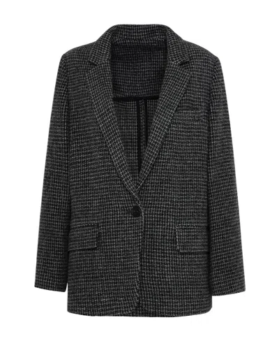 Isabel Marant Étoile Houndstooth Wool Blazer In Black
