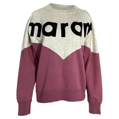 Isabel Marant Etoile Houston Color-block Sweater In Beige And Pink Cotton In Multi