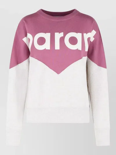 Isabel Marant Étoile Houston Cotton Sweatshirt Millyny Logo In Pink