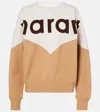 Isabel Marant Étoile Two-tone Cotton Blend Houston Sweatshirt In Beige
