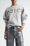Isabel Marant Étoile Houston Logo Graphic Sweatshirt In Grey/silver