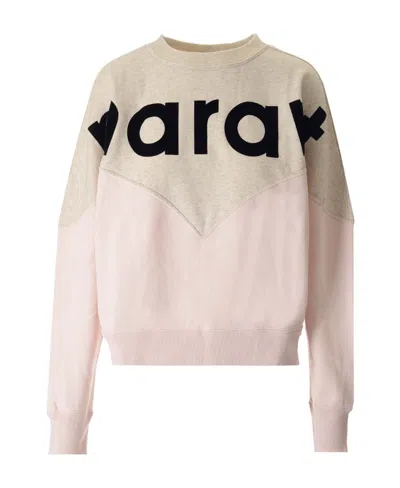 Isabel Marant Étoile Houston Logo-print Sweatshirt In Nude
