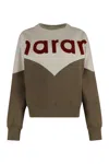 Isabel Marant Étoile Houston Logo Pullover Velvet Effect Print In Multi