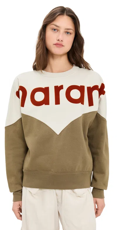 ISABEL MARANT ÉTOILE HOUSTON SWEATER ECRU/DARK KHAKI