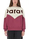 Isabel Marant Étoile Isabel Marant Etoile Two-tone Cotton Blend Houston Sweatshirt In White
