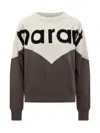 Isabel Marant Étoile Houston Sweatshirt With Flocked Logo In Brown