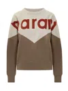Isabel Marant Étoile Isabel Marant Etoile Two-tone Cotton Blend Houston Sweatshirt In Brown