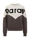 Isabel Marant Étoile Houston Sweatshirt With Flocked Logo In Brown