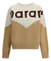 Isabel Marant Étoile Two-tone Cotton Blend Houston Sweatshirt In Beige