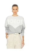 Isabel Marant Étoile Houston Crewneck Logo Sweatshirt In Grey