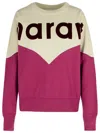 Isabel Marant Étoile Houston' Sweatshirt In A Grape-and-eye Cotton Blend In Multi