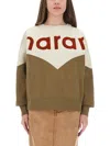 Isabel Marant Étoile Isabel Marant Etoile Two-tone Cotton Blend Houston Sweatshirt In Gray