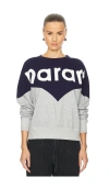 Isabel Marant Étoile Crew Neck Long Sleeve Sweatshirt In Navy