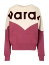Isabel Marant Étoile Isabel Marant Etoile Two-tone Cotton Blend Houston Sweatshirt In Pink
