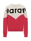 Isabel Marant Étoile Houston Logo Printed Crewneck Sweatshirt In Red