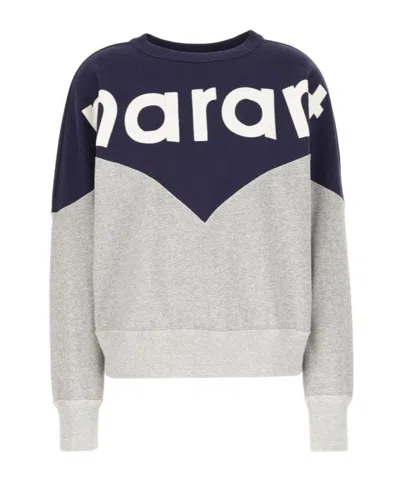 ISABEL MARANT ÉTOILE ISABEL MARANT ÉTOILE HOUSTON LOGO PRINTED COLOURBLOCK SWEATSHIRT