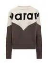 Isabel Marant Étoile Houston Sweatshirt With Flocked Logo In Faded Black