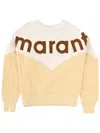 Isabel Marant Étoile Houston Colorblock Crewneck Sweatshirt Long Sleeves In Yellow