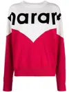 Isabel Marant Étoile Houston Logo-print Colour-block Sweatshirt In Pink & Purple