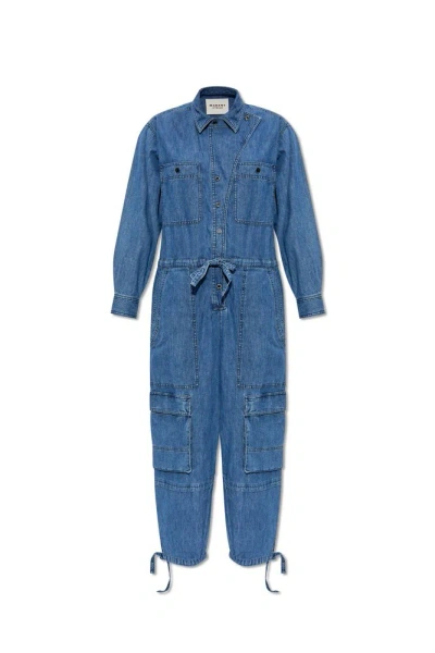 Isabel Marant Étoile Paige Chambray Jumpsuit In Blue