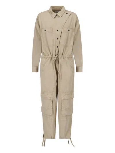 ISABEL MARANT ÉTOILE IDANY DRAWSTRINGED DETAILED JUMPSUIT