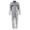 Isabel Marant Étoile Idesia Faded Jumpsuit In Grey Denim In Gray