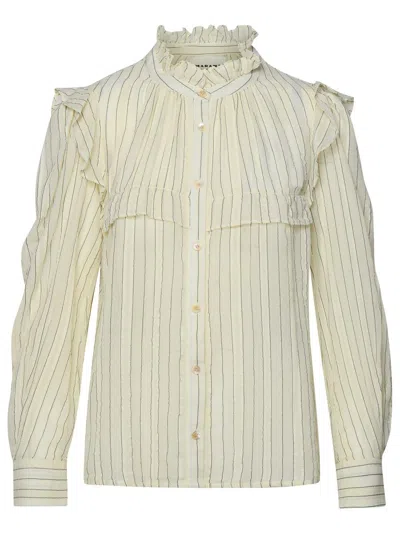 Isabel Marant Étoile Idety Striped Cotton Blouse In Ecru