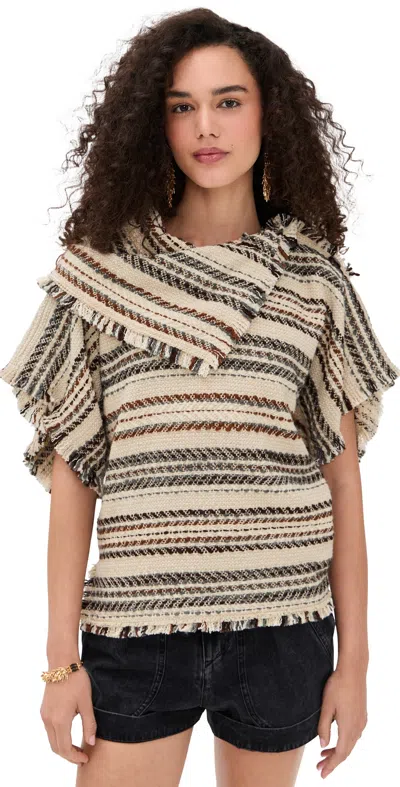 Isabel Marant Étoile Ilianie Sweater Ecru In Multi