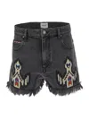 Isabel Marant Étoile Isabel Marant Etoile Women Charcoal Denim Lesia Shorts In Black
