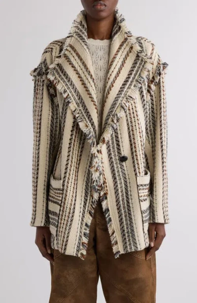 ISABEL MARANT ÉTOILE ISABEL MARANT ÉTOILE ILLISA STRIPE FRINGE JACKET