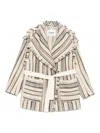 Isabel Marant Étoile Illisa Stripe Fringe Jacket In Multi