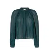 Isabel Marant Étoile Imayae Cotton-blend Blouse In Green