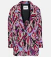 Isabel Marant Étoile Patterned Intarsia-knit Wool Blend Jacket In Multicoloured