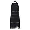 ISABEL MARANT ÉTOILE INTRICATE MACRAMÉ TRAPEZE MINI DRESS