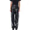 Isabel Marant Étoile Isabel Marant Ariete Straight-leg Leather Pants In Black