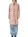 Isabel Marant Étoile Gabriel Check Coat In Pink