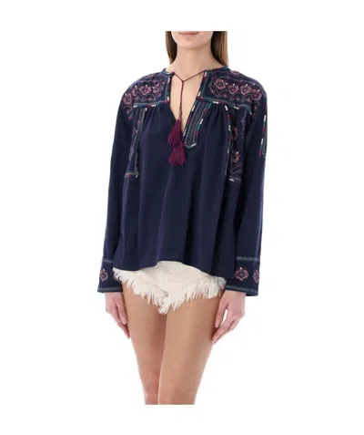Isabel Marant Étoile Isabel Marant Cut-out Embroidered Blouse In Black