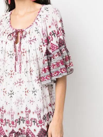 Isabel Marant Étoile Minikleid Aus Bedruckter Baumwolle In 20wh White