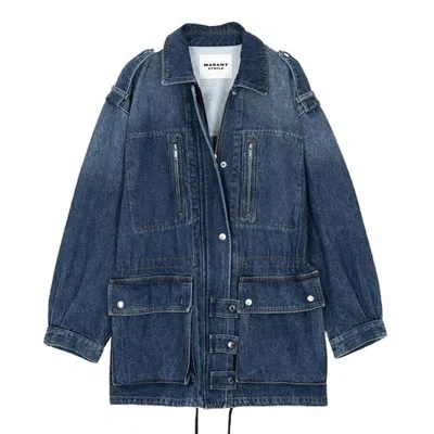 Isabel Marant Étoile Isabel Marant Joanna Workwear Style Jacket In Blue