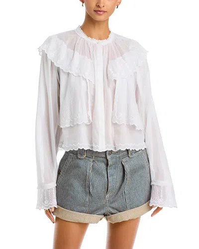 Isabel Marant Étoile Isabel Marant Kelmon Embroidered Blouse In White