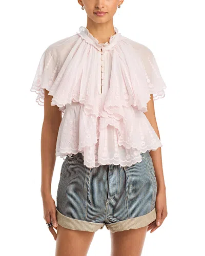 Isabel Marant Étoile Isabel Marant Lorna Ruffled Blouse In Pink