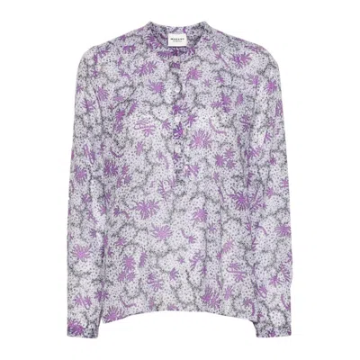 Isabel Marant Étoile Isabel Marant Maria Cotton Voile Blouse In Purple