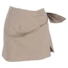 Isabel Marant Etoile  Plaid Mini Wrap Skirt In Brown Cotton In Brown
