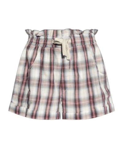 Isabel Marant Étoile Beatia Check-pattern Drawstring Shorts In Multicolor