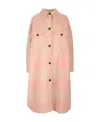 Isabel Marant Étoile Checked Long-sleeved Coat In Pink