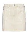 Isabel Marant Étoile Marant Etoile Vesna Denim Mini Skirt In White