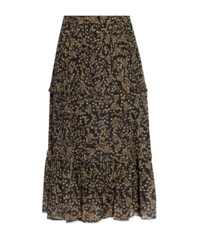 Isabel Marant Étoile Diya Graphic Printed Midi Skirt In Multi