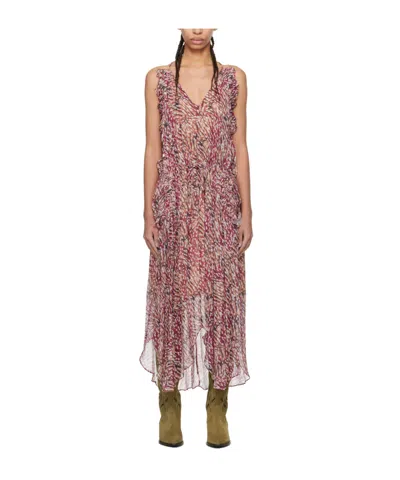 Isabel Marant Étoile Fadelo Pattern-printed Midi Dress In Multicolor
