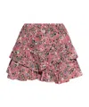 Isabel Marant Étoile Hilari Tiered Floral-print Crepe Mini Skirt In Pink