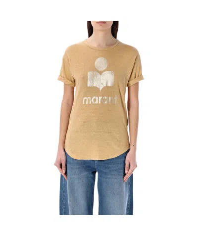 Isabel Marant Étoile Koldi Logo Printed T-shirt In Brown